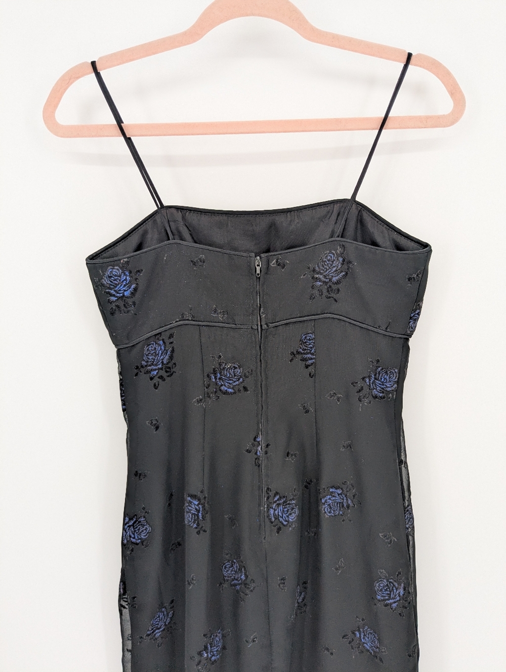 Vintage Morgan & Co Y2K Fairycore Whimsygoth Black Empire Waist Prom Dress 3/4 - Picture 13 of 14